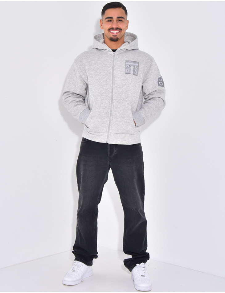 Veste à capuche avec arc de triomphe