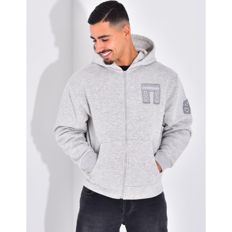 Veste à capuche avec arc de triomphe