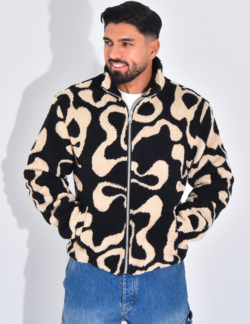 Veste à motifs en peau de...