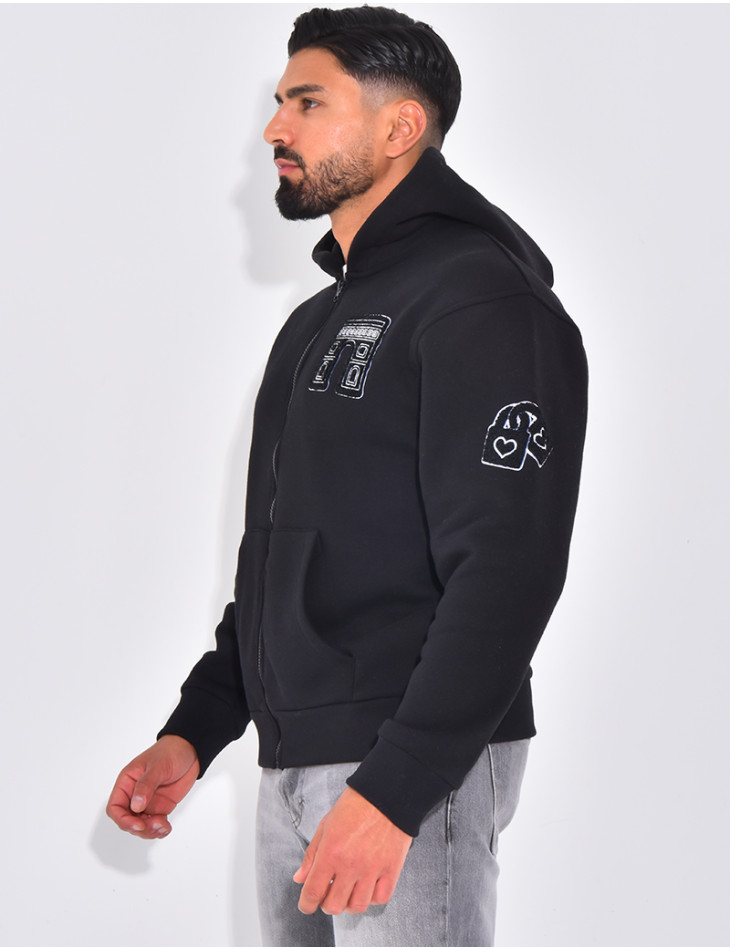 Veste à capuche avec arc de triomphe