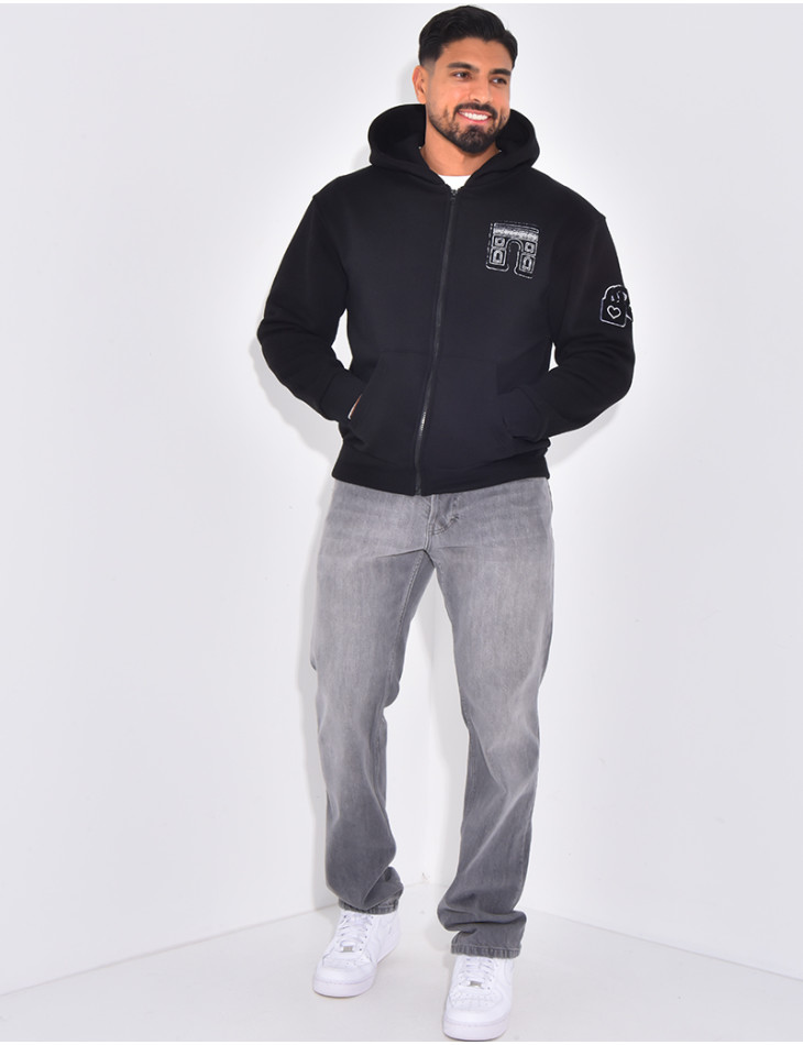 Veste à capuche avec arc de triomphe
