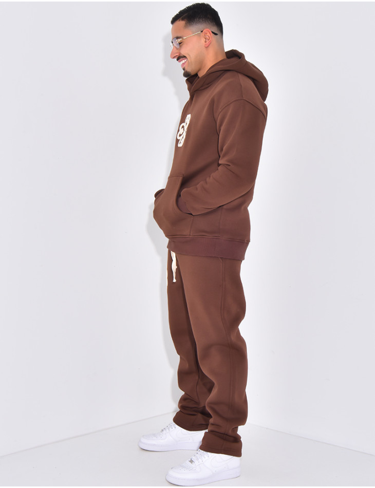 Ensemble de jogging pantalon et sweat à capuche à motif