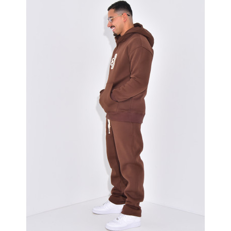 Ensemble de jogging pantalon et sweat à capuche à motif