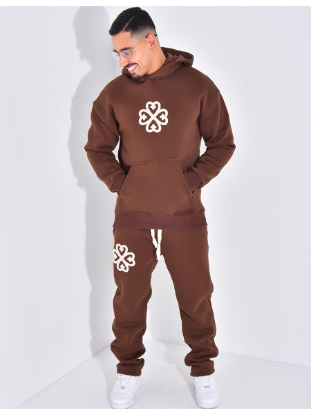 Ensemble de jogging pantalon et sweat à capuche à motif