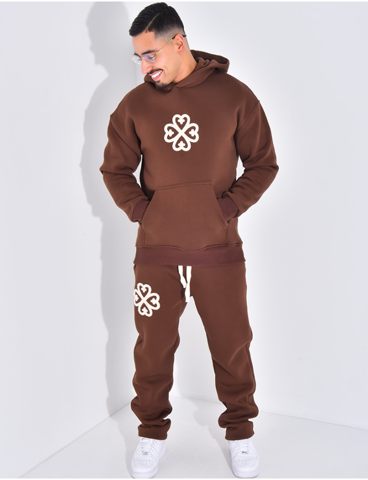 Ensemble de jogging pantalon et sweat à capuche à motif