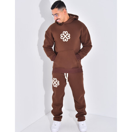 Ensemble de jogging pantalon et sweat à capuche à motif