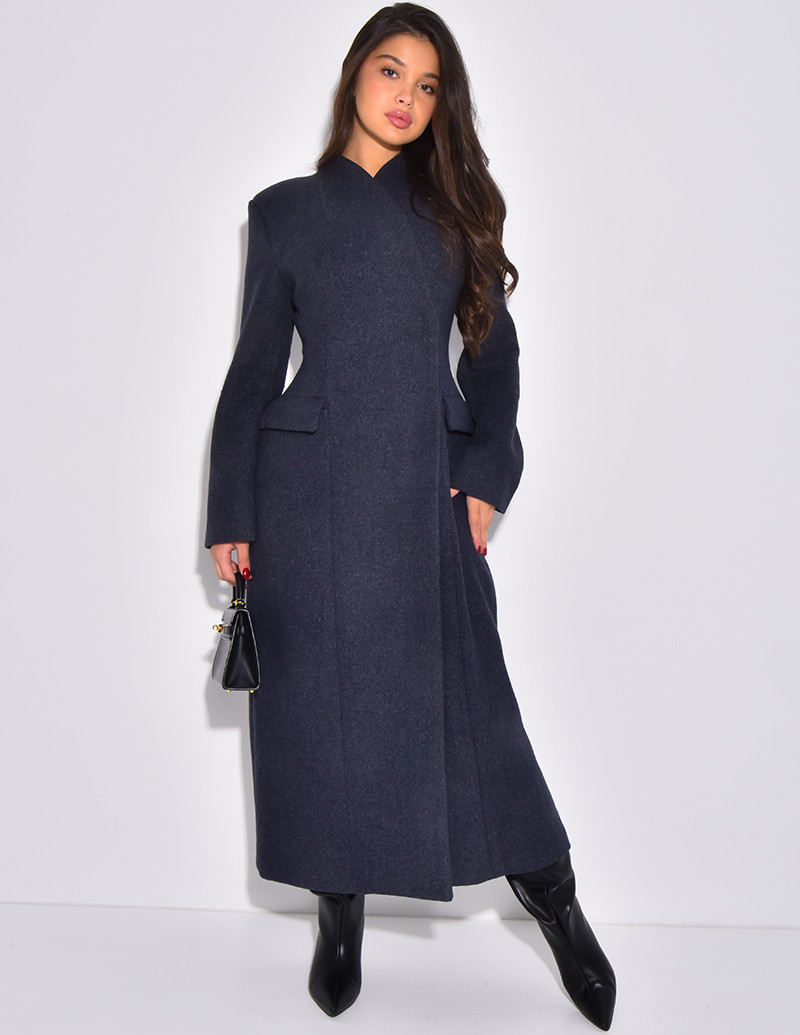 Manteau très long col...