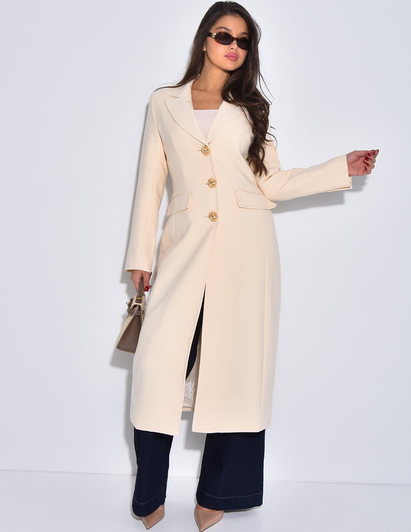 Manteau très cintré à...