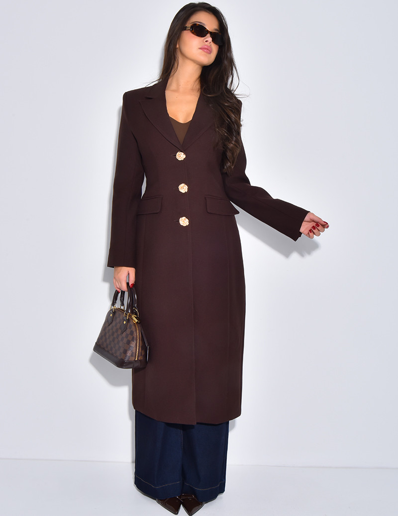 Manteau très cintré à...