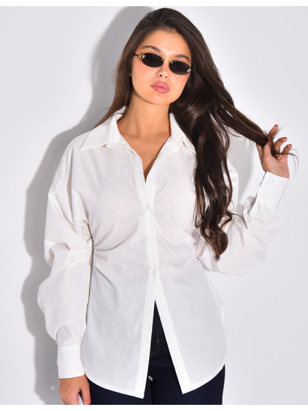 Chemise manches longues cintrée à la taille