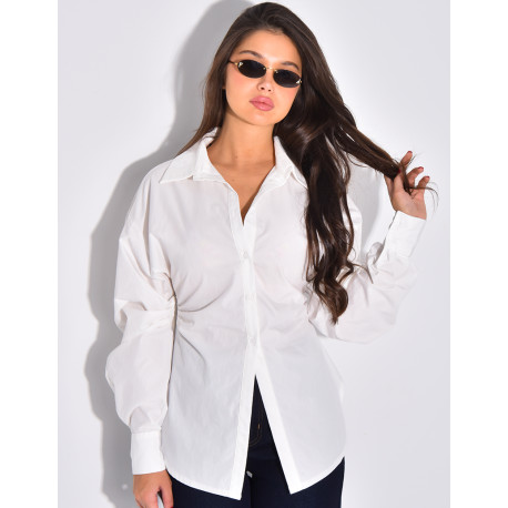 Chemise manches longues cintrée à la taille