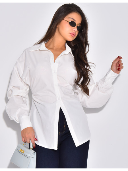 Chemise manches longues cintrée à la taille