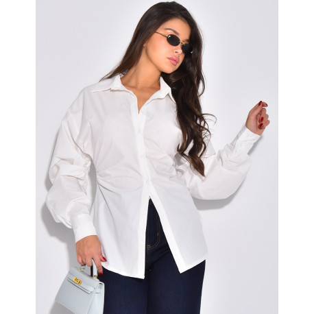 Chemise manches longues cintrée à la taille
