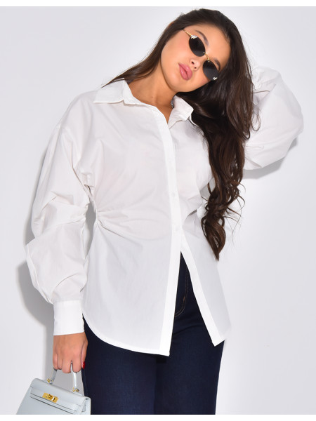 Chemise manches longues cintrée à la taille