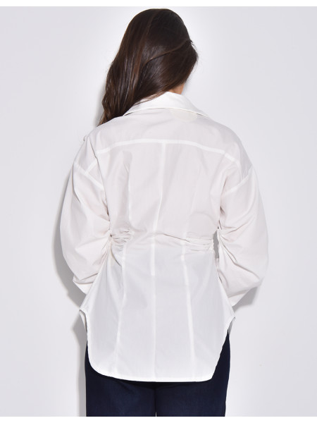 Chemise manches longues cintrée à la taille