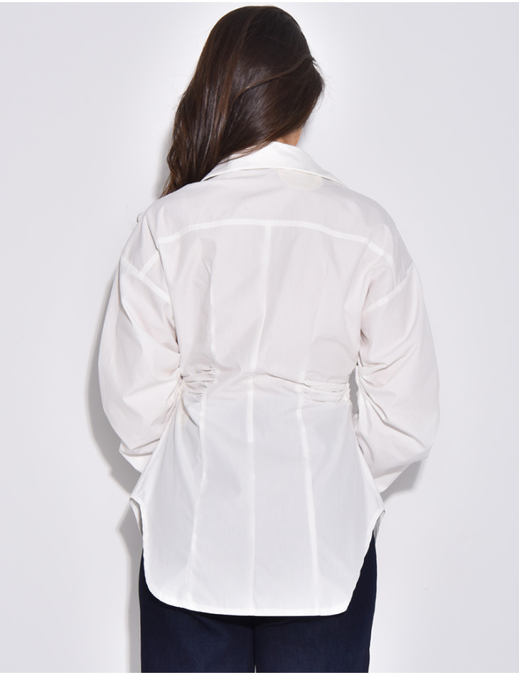 Chemise manches longues cintrée à la taille