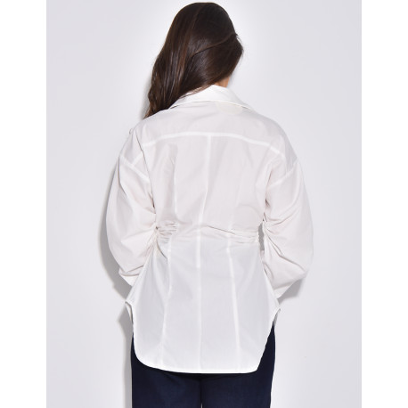 Chemise manches longues cintrée à la taille