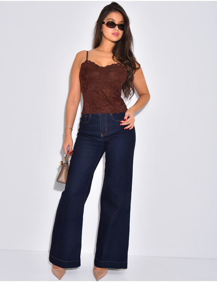 Small lace bustier top