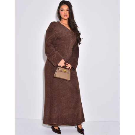 Weiches, im Rücken zu bindendes Wickelkleid