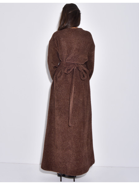 Weiches, im Rücken zu bindendes Wickelkleid