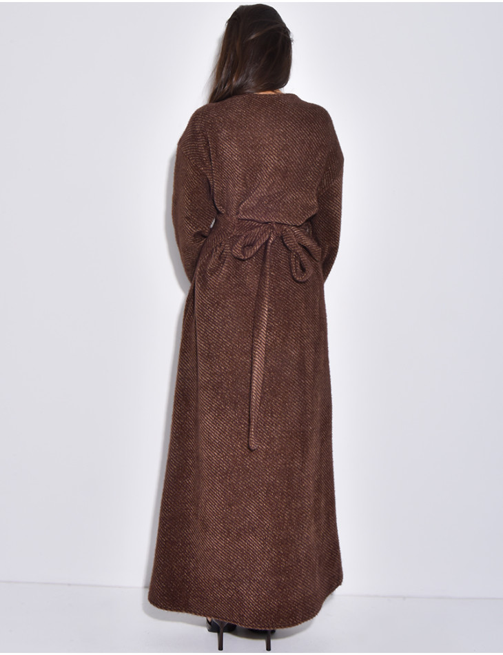 Weiches, im Rücken zu bindendes Wickelkleid