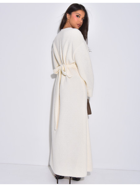 Weiches, im Rücken zu bindendes Wickelkleid