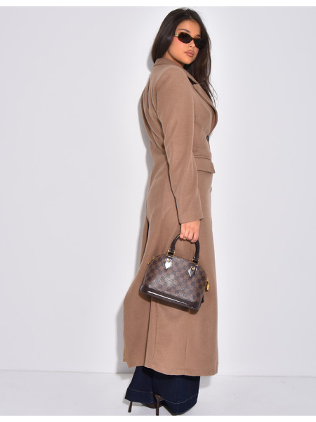 Manteau long en laine cintré