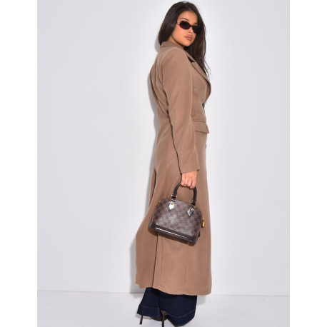 Manteau long en laine cintré