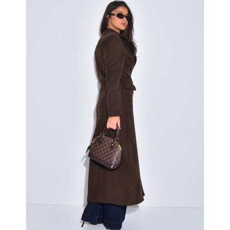 Manteau long en laine cintré