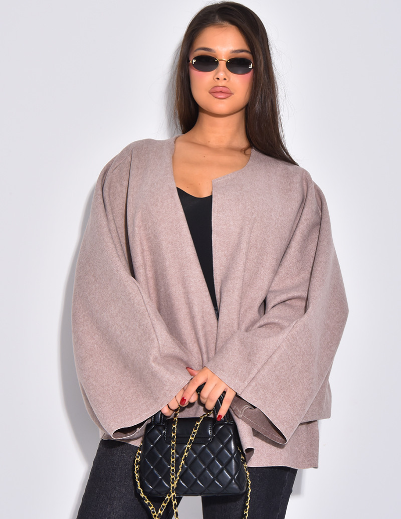 Veste style cape oversize à...
