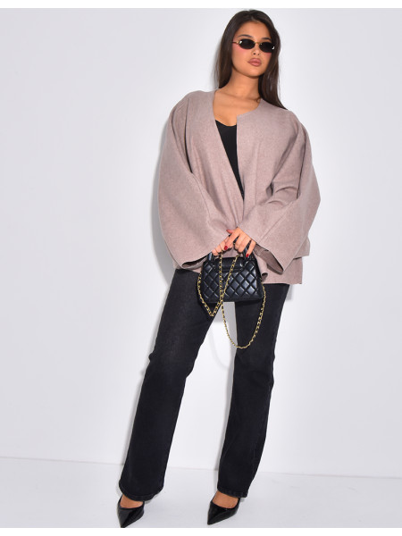 Oversize-Jacke im Cape-Stil mit weiten Ärmeln