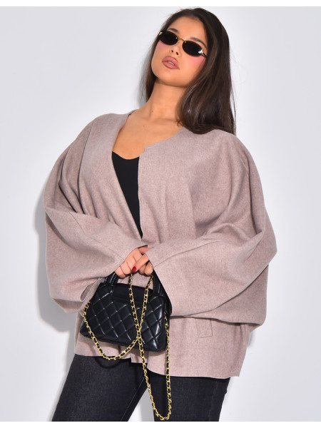 Oversize-Jacke im Cape-Stil mit weiten Ärmeln