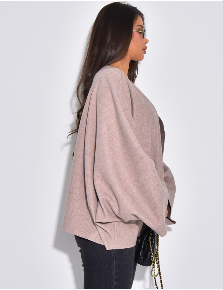 Oversize-Jacke im Cape-Stil mit weiten Ärmeln