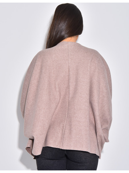 Oversize-Jacke im Cape-Stil mit weiten Ärmeln