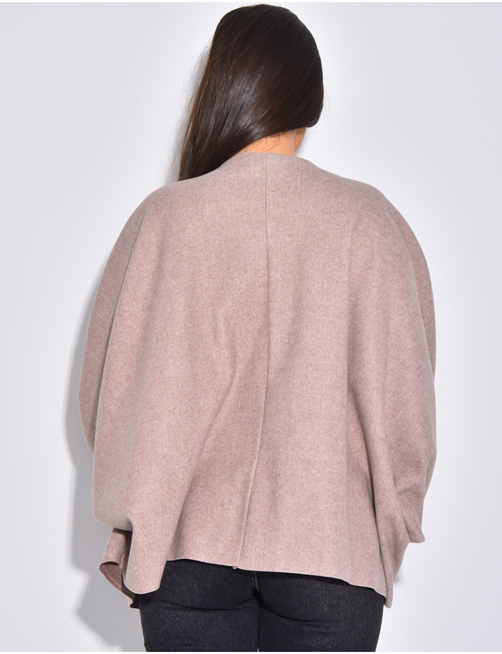 Oversize-Jacke im Cape-Stil mit weiten Ärmeln