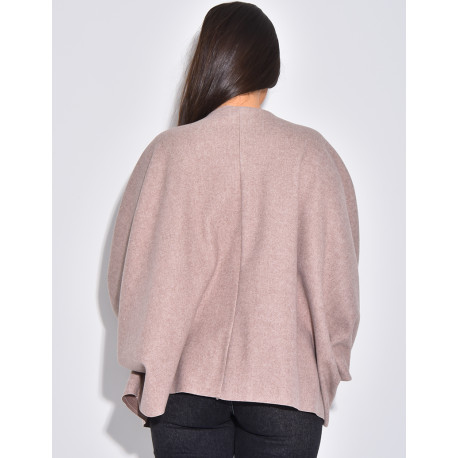 Oversize-Jacke im Cape-Stil mit weiten Ärmeln