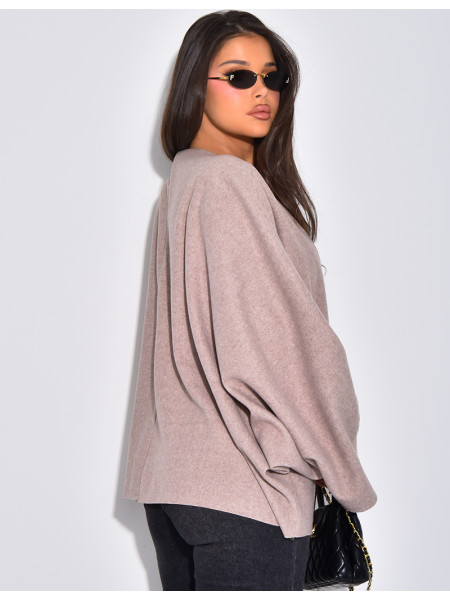 Oversize-Jacke im Cape-Stil mit weiten Ärmeln