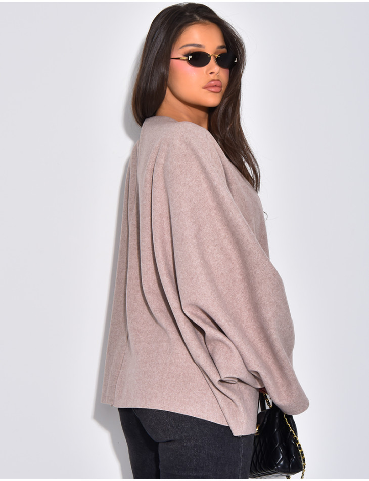 Oversize-Jacke im Cape-Stil mit weiten Ärmeln