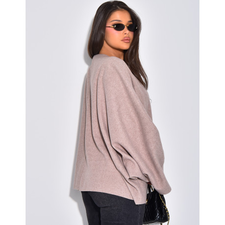 Oversize-Jacke im Cape-Stil mit weiten Ärmeln