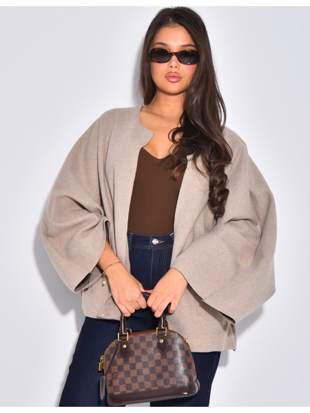 Veste style cape oversize à manches larges