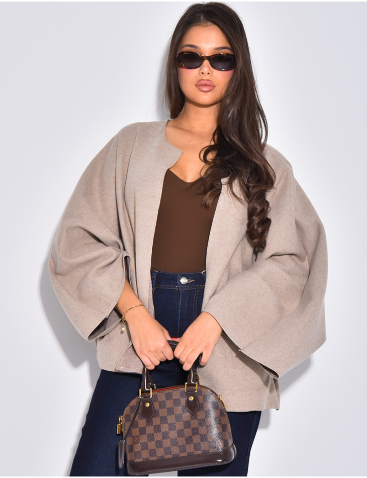 Veste style cape oversize à manches larges