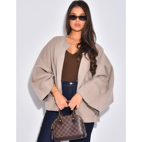 Veste style cape oversize à manches larges