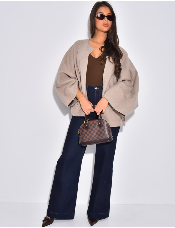 Veste style cape oversize à manches larges