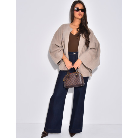 Veste style cape oversize à manches larges