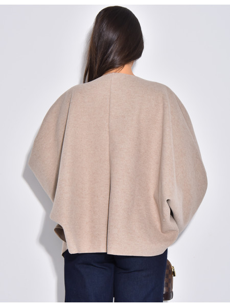 Veste style cape oversize à manches larges