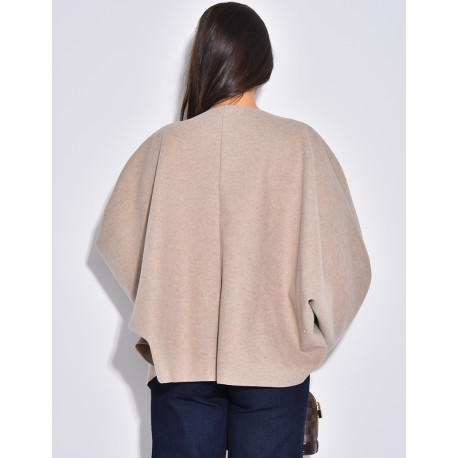 Veste style cape oversize à manches larges