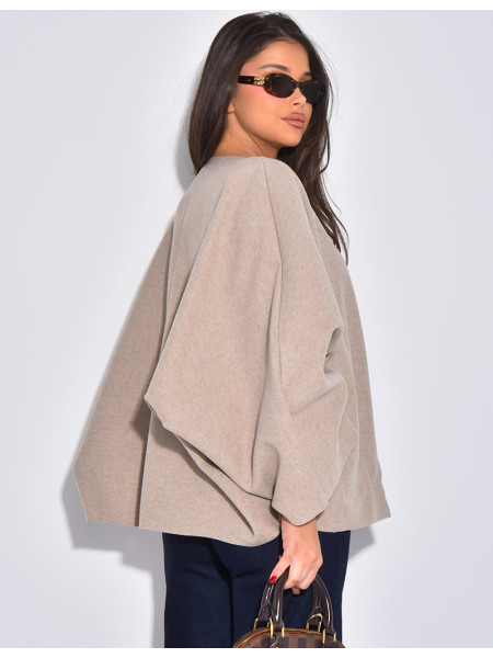 Veste style cape oversize à manches larges