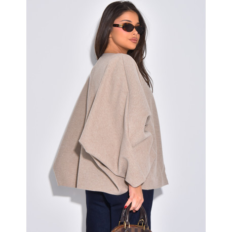 Veste style cape oversize à manches larges