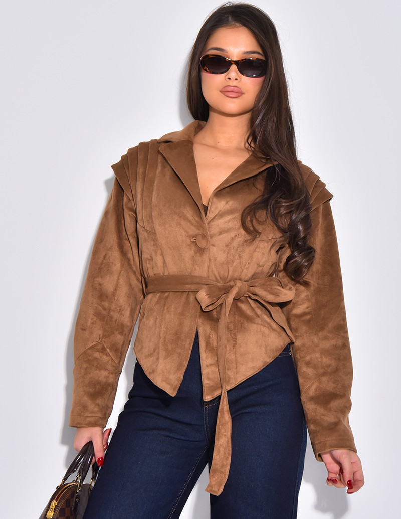 Veste courte effet daim...