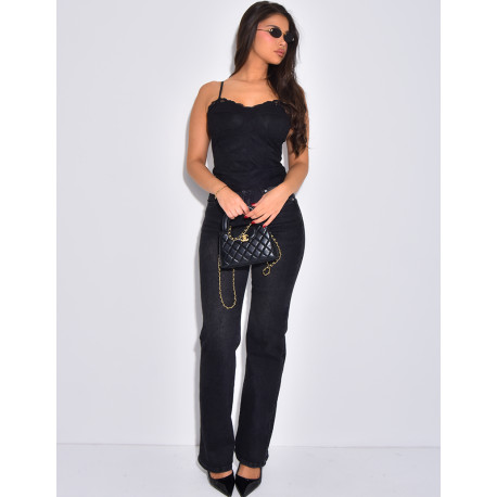 Petit top bustier en dentelle